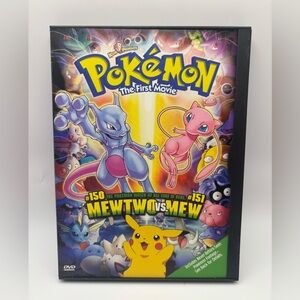 Pokémon: The First Movie DVD Mewtwo vs Mew 1999 Anime Classic Kids WB